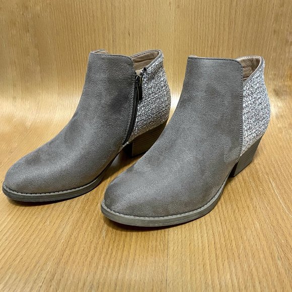 Corkys Shoes - Corkys Prevail suede and tweed bootie